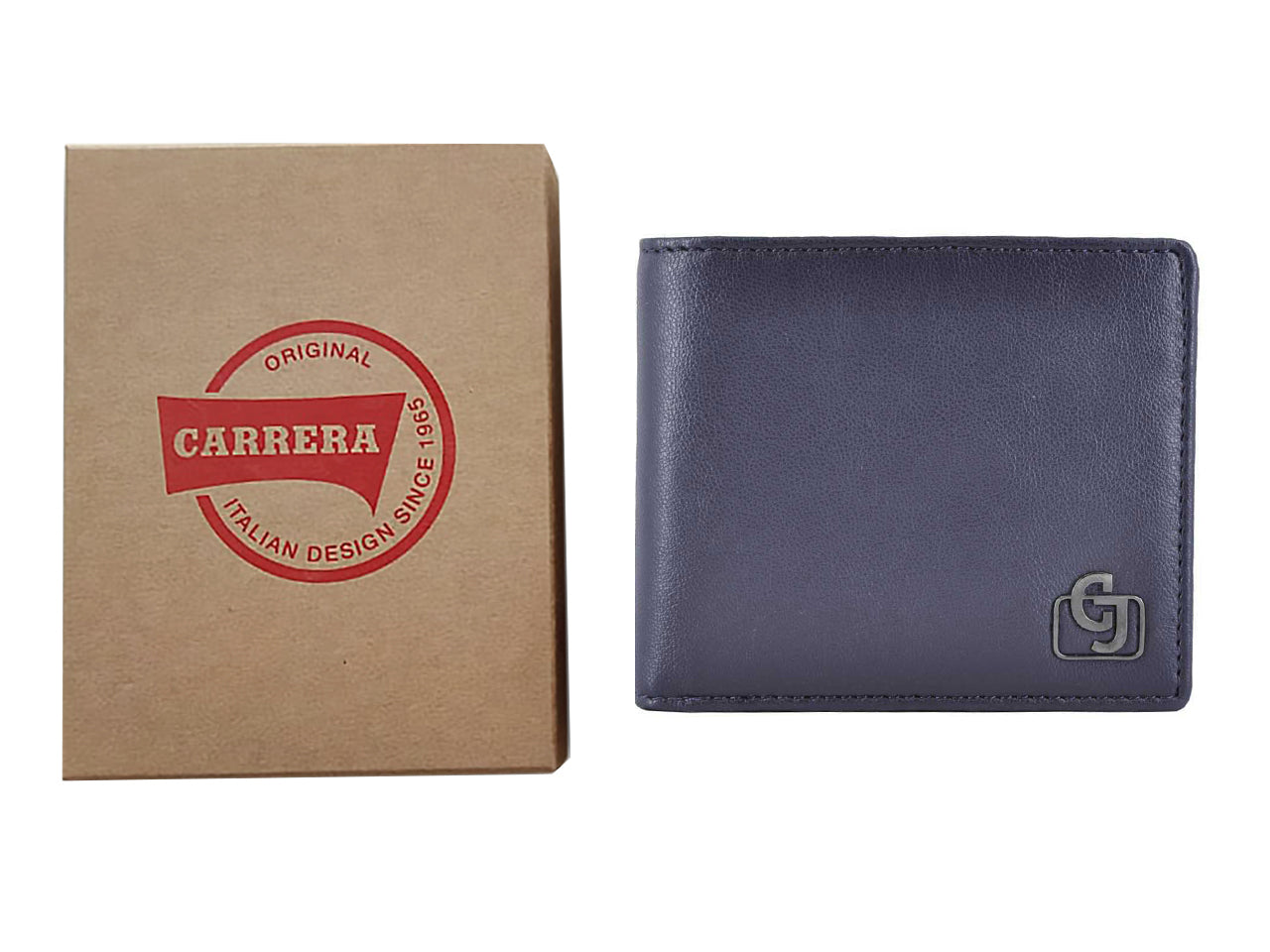 Carrera joe collection trifold con porta documenti blu scuro