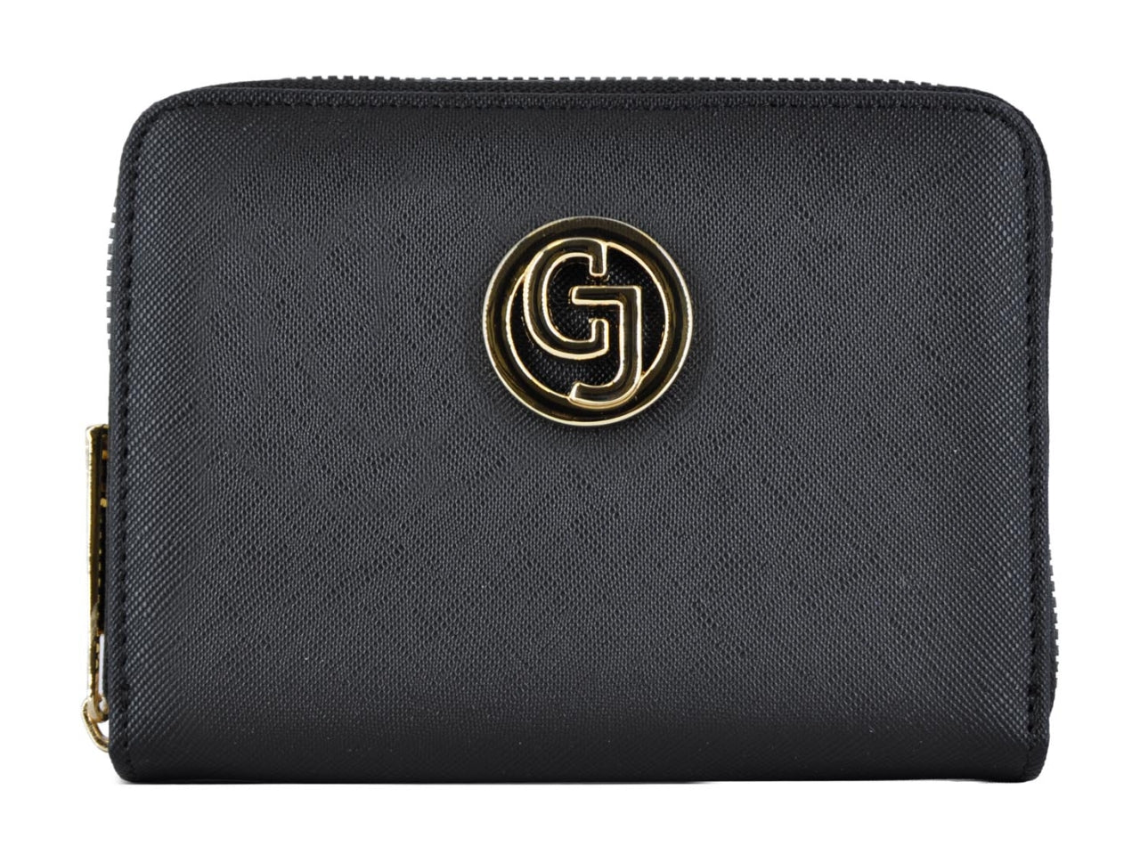 Carrera claire collection zip around bifold piccolo nero