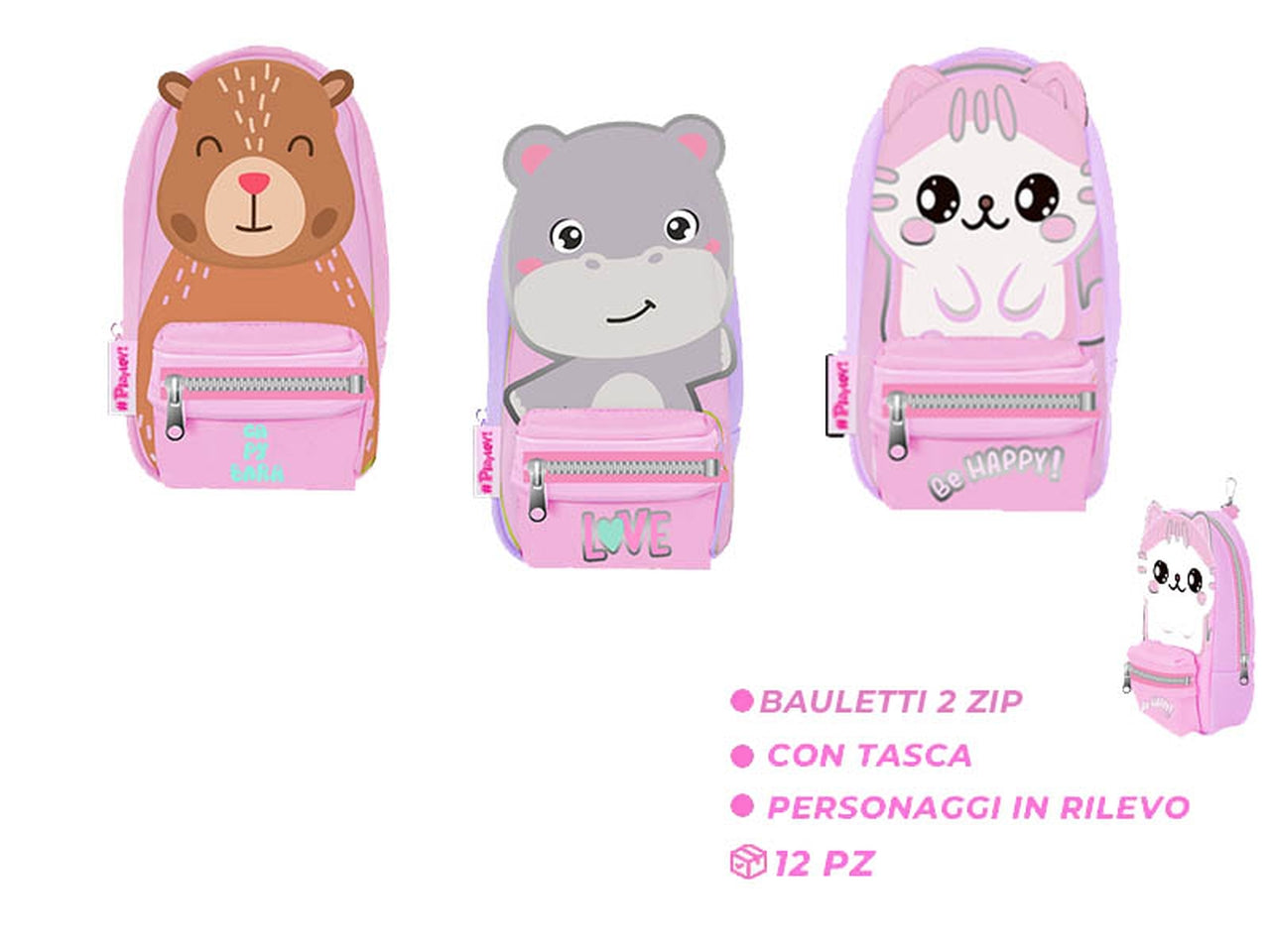 Astuccio bauletto Playtoy Cute, modelli assortiti