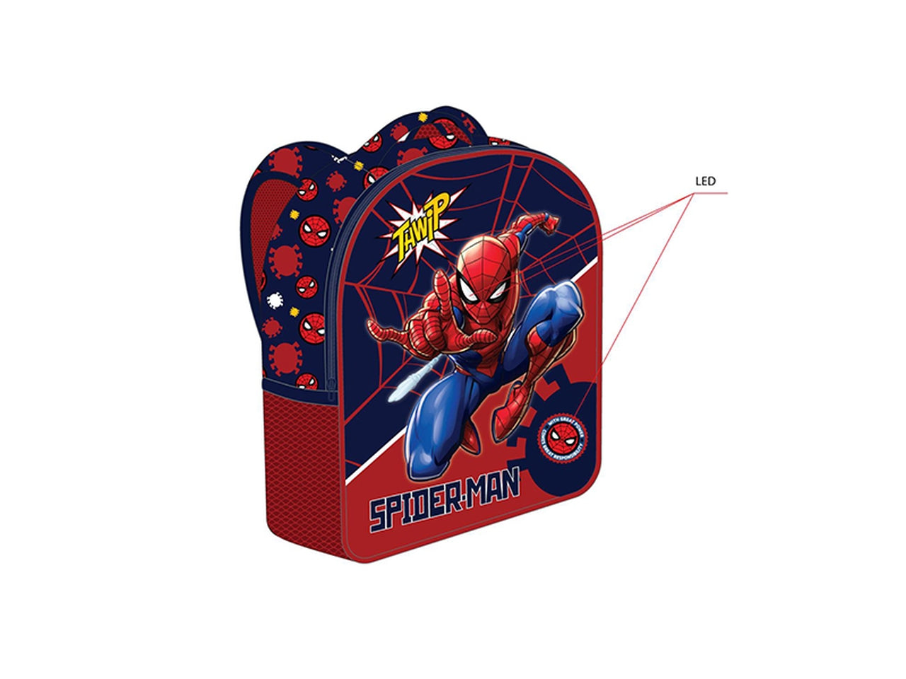 Zaino asilo con Led Spiderman