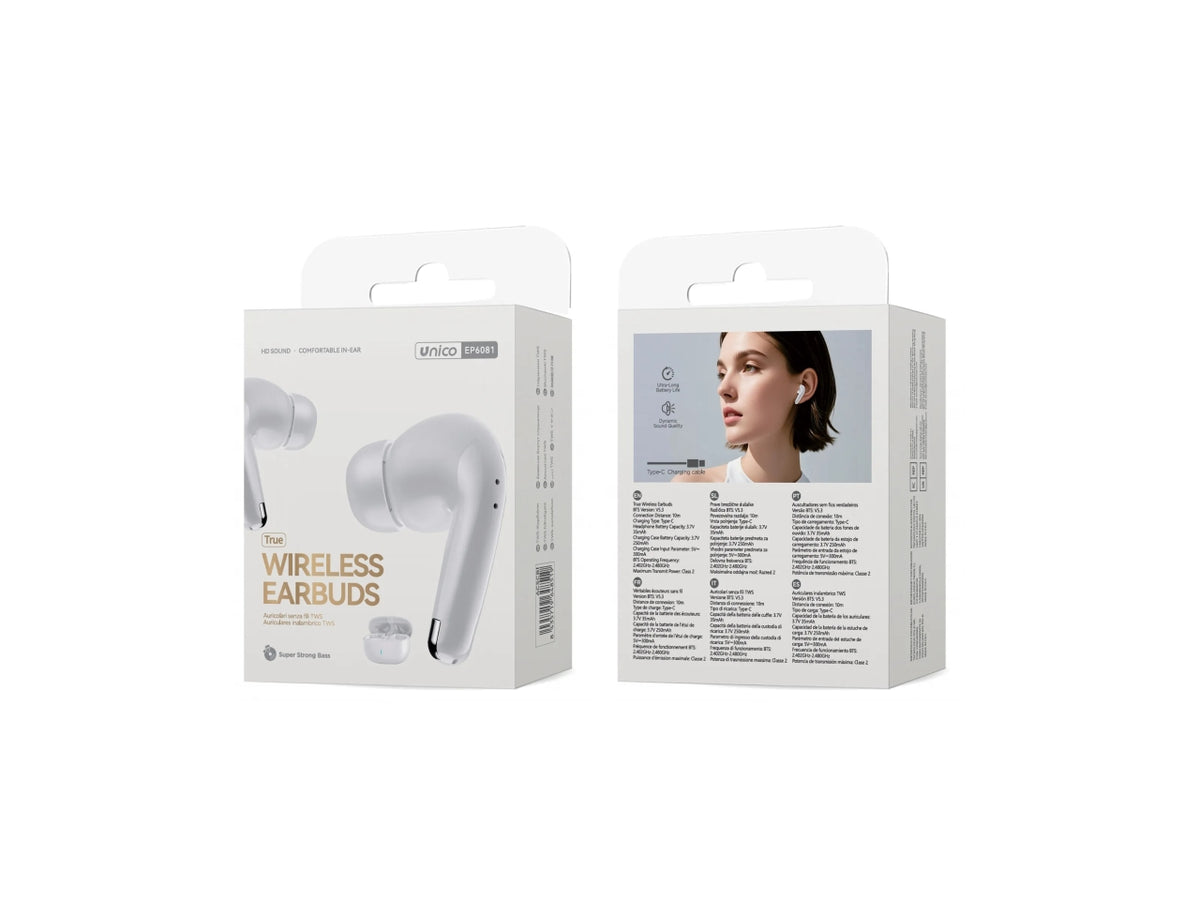 Auricolari bluetooth tws bianco