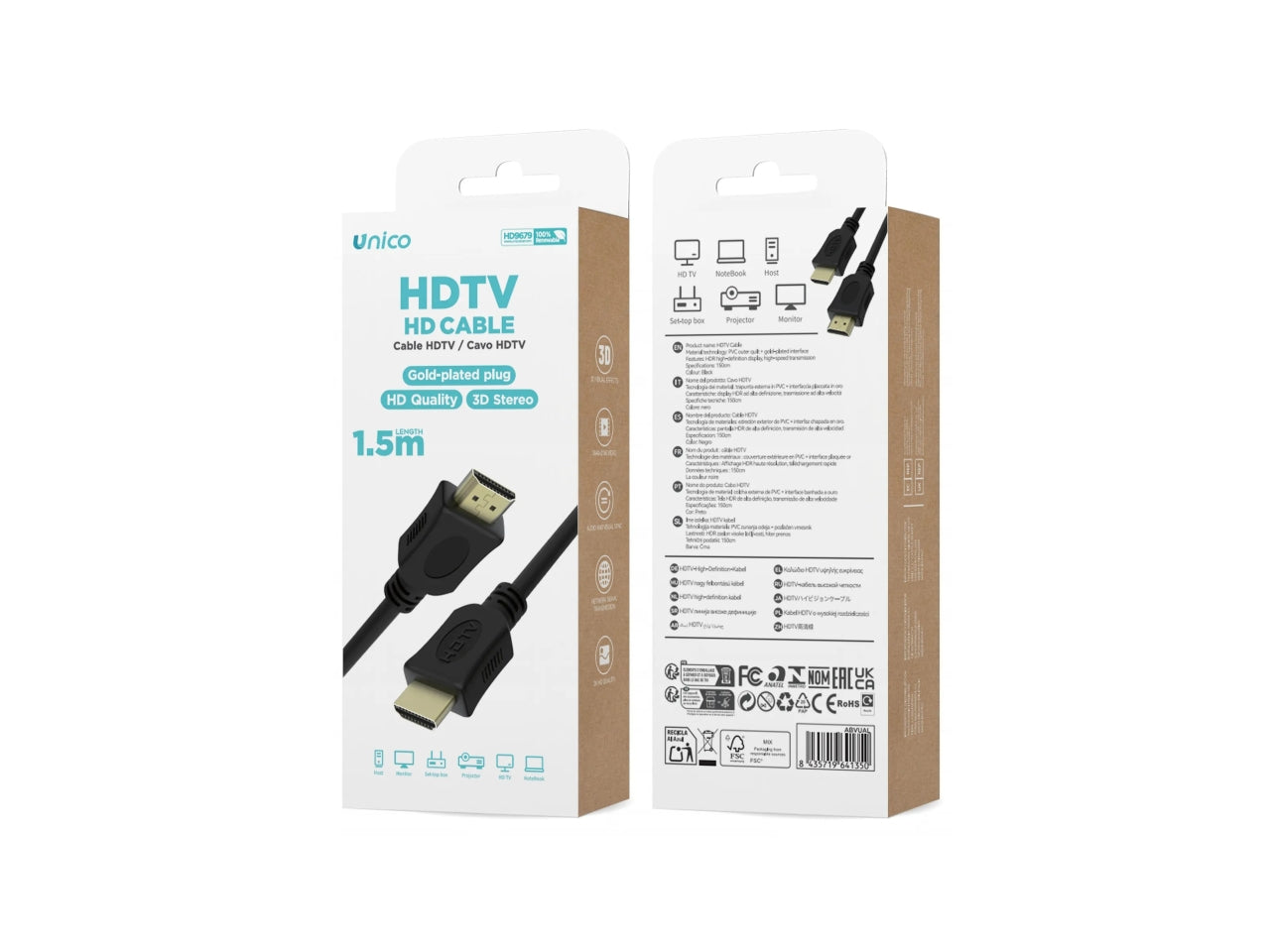Cavo HDTV da 1,5mt nero