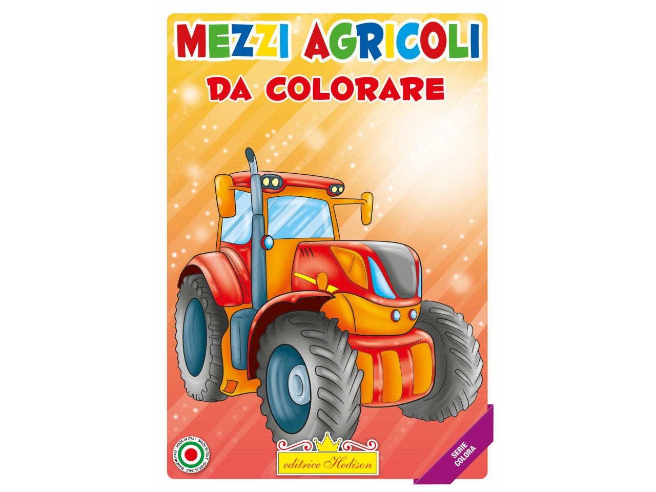 Libro colora i mezzi agricoli