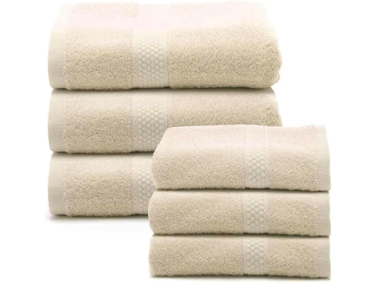 Asciugamani coppia 1+1 spugna vaniglia set da 3 coppie