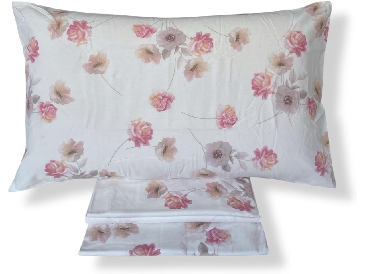 Caleffi lenzuolo flores 2 piazze rosa