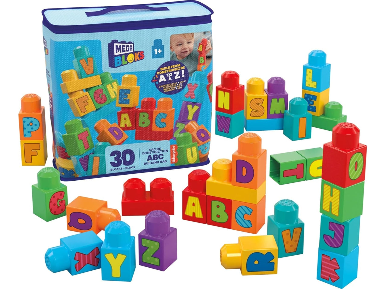 Mega blocks abc building bag