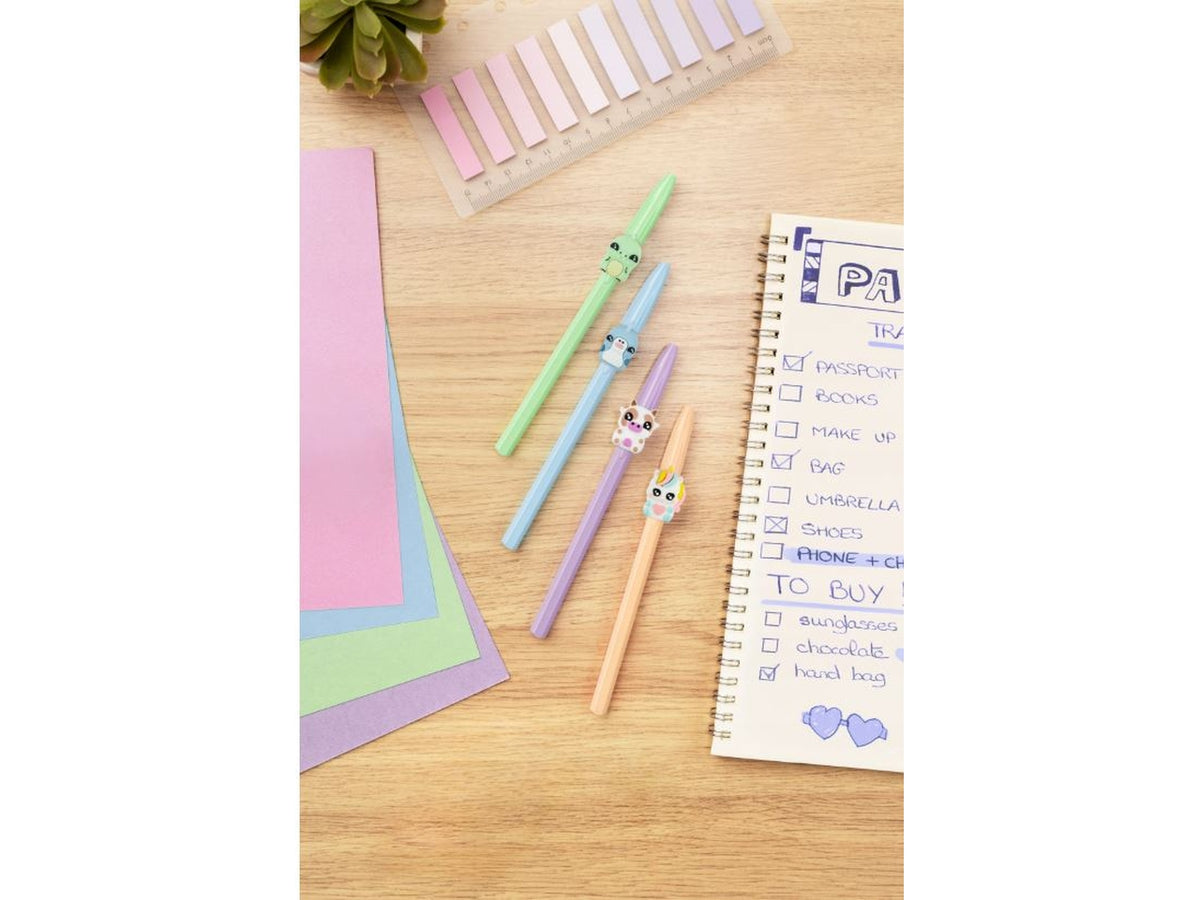 Penna crstl figurine blu set da 2 penne