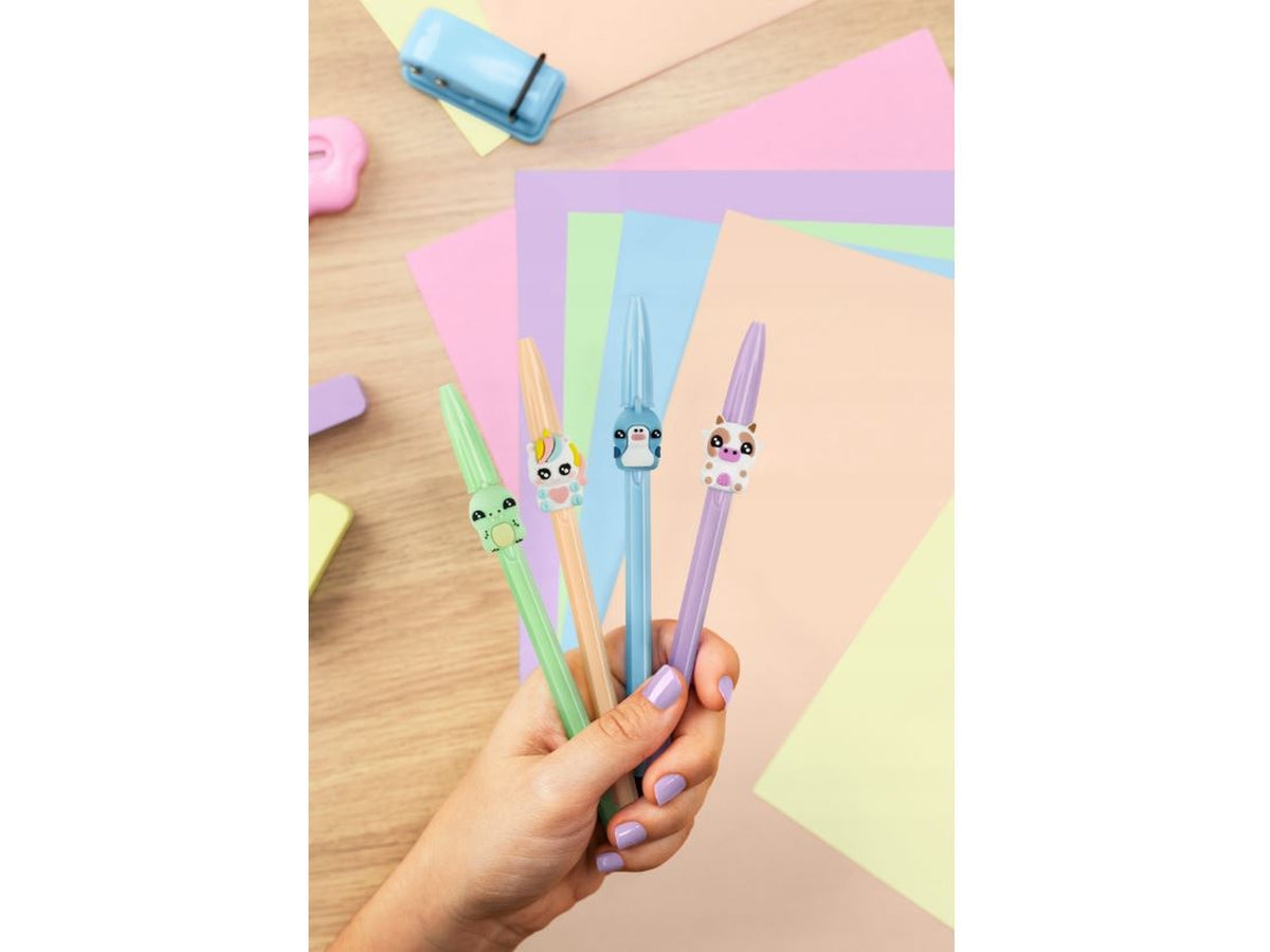 Penna crstl figurine blu set da 2 penne