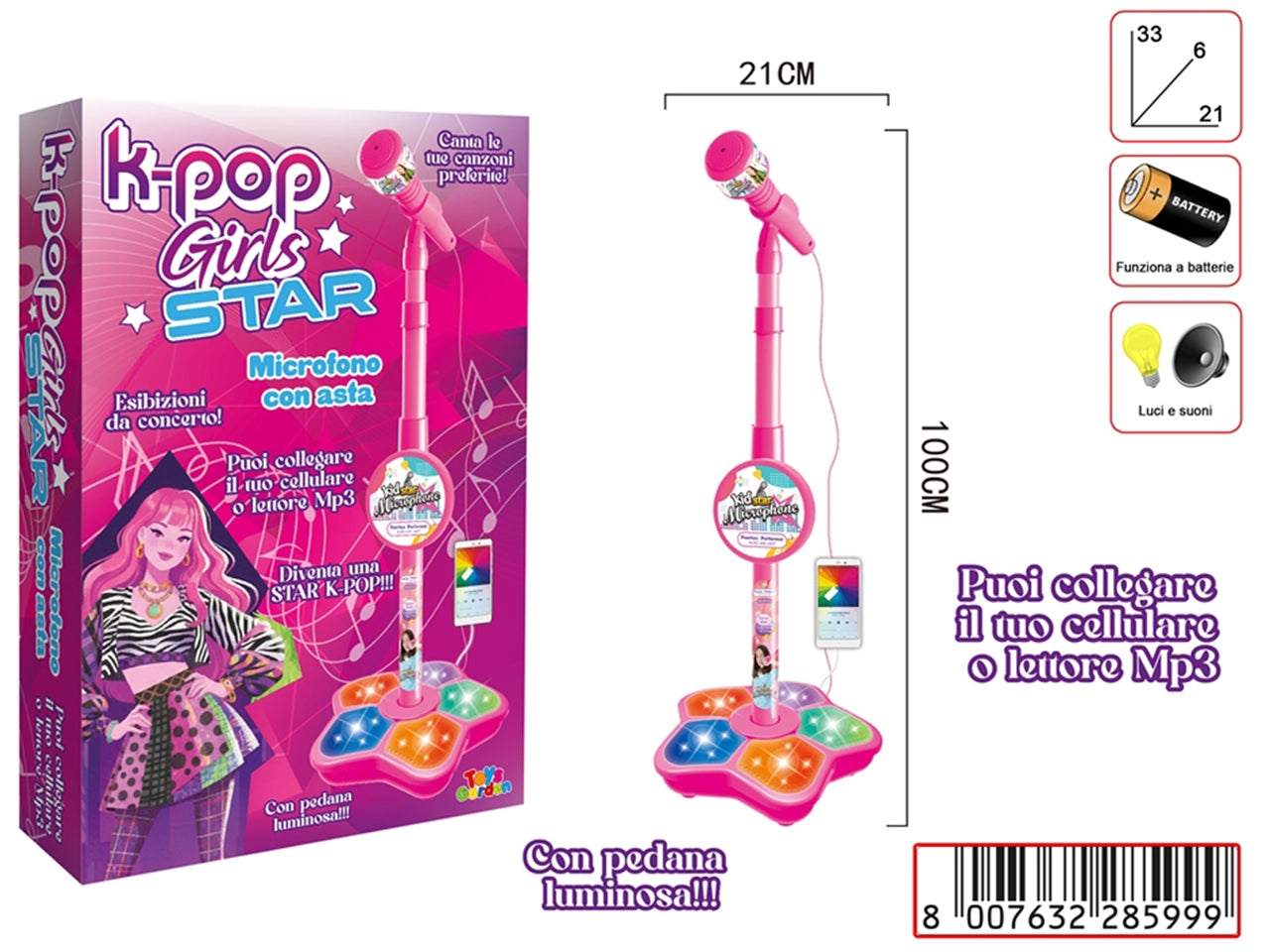K-Pop microfono con asta
