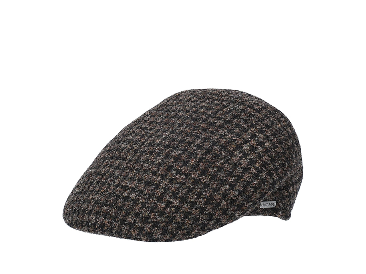 Coppola Mark disegno pied de poule marrone, taglia M