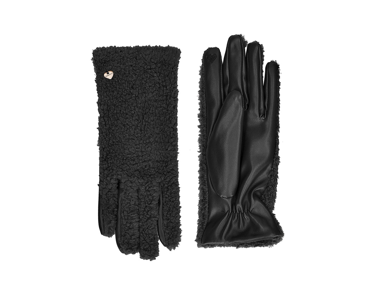 Guanto teddy touch screen, taglia unica, nero