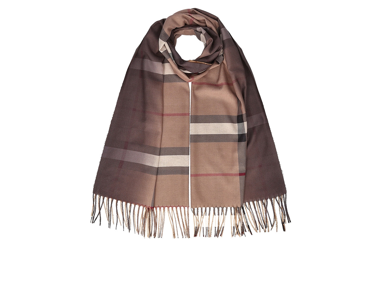 Sciarpa scozzese sfumata 70x180cm beige