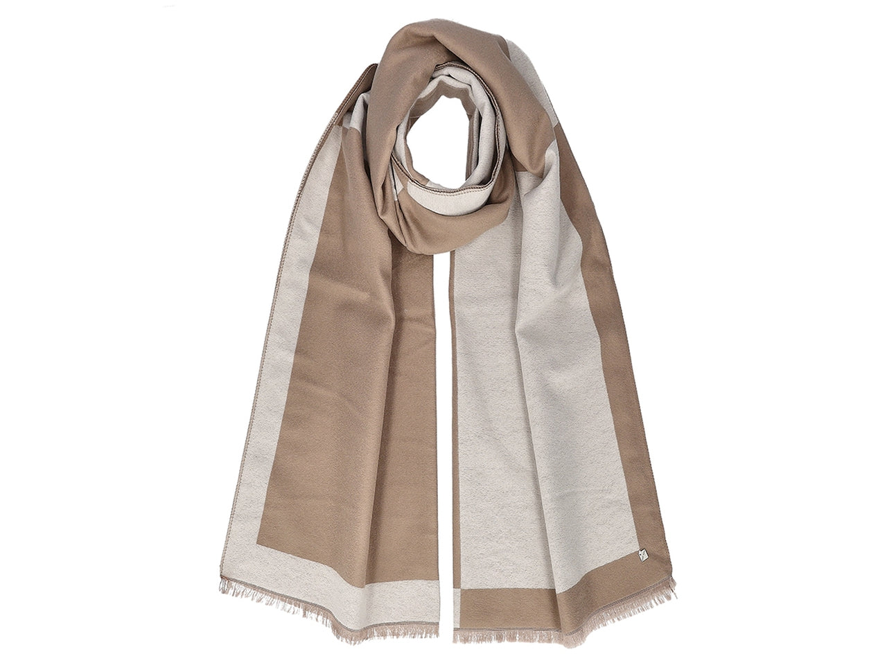Sciarpa a quadri beige