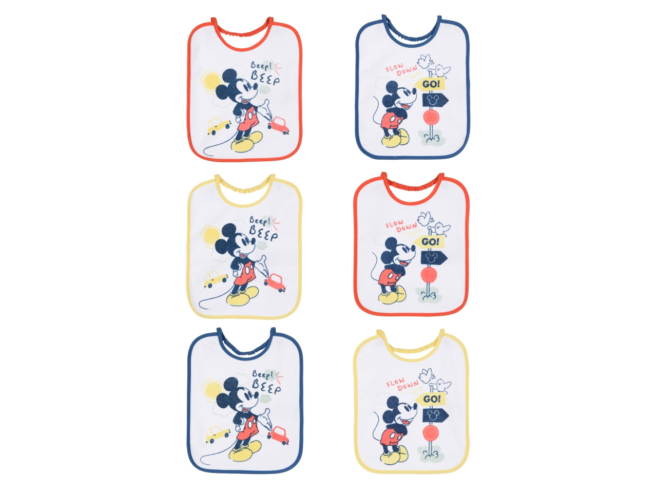 Mickey set 6 bavette 27x22,5cm