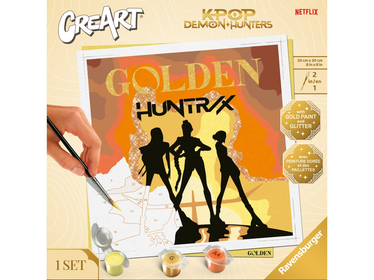 Creart serie trend square - k-pop demonÂ hunters: golden