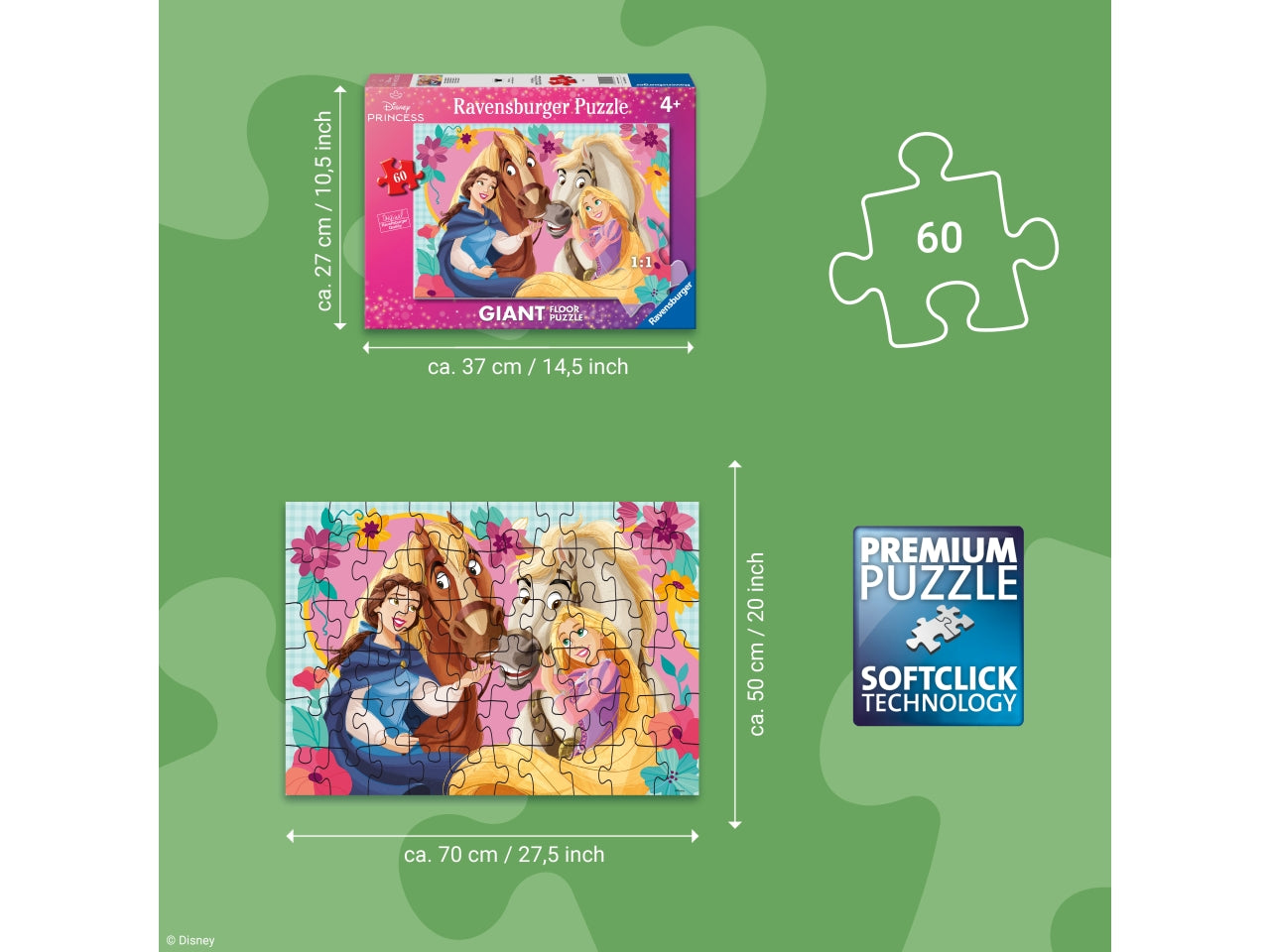 Puzzle Disney princess  da 60 pezzi
