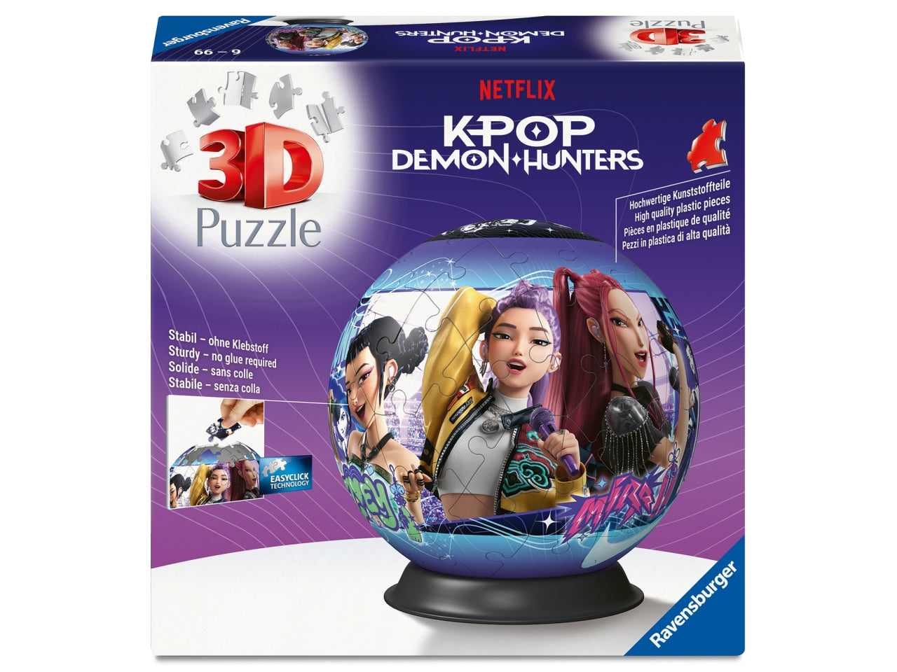Puzzle ball 72 pezzi k-pop demon hunters