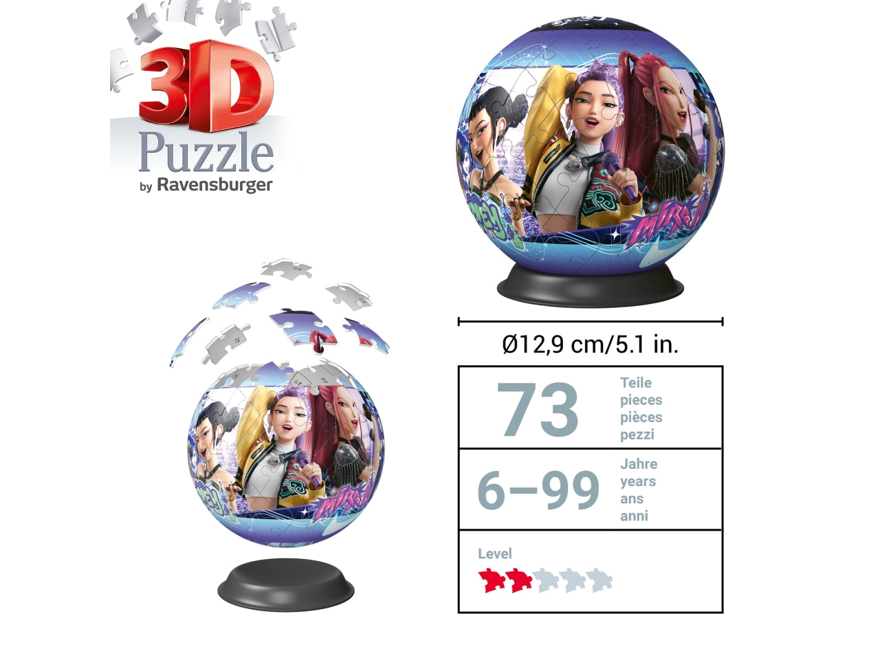 Puzzleball 72 pc - k-pop demon hunters
