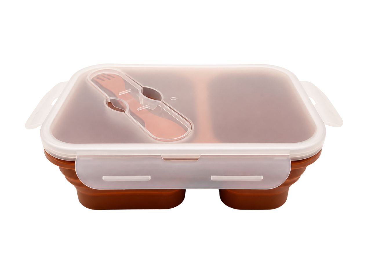 Lunch box silicone pieghevole 2 scompartimenti