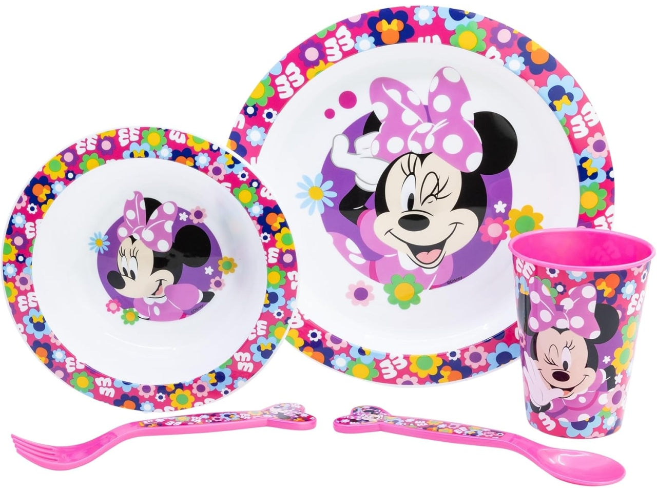 Minnie set pappa 5 pezzi in plastica per microonde