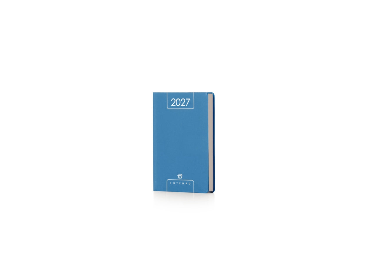 Agenda Alfa 2027 bigiornaliera 7x14cm in papercoat azzurra