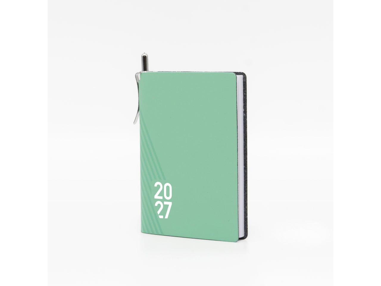 Agenda tascabile Kairos 2027 bigiornaliera 6x9cm in cuoio rigenerato, colori assortiti