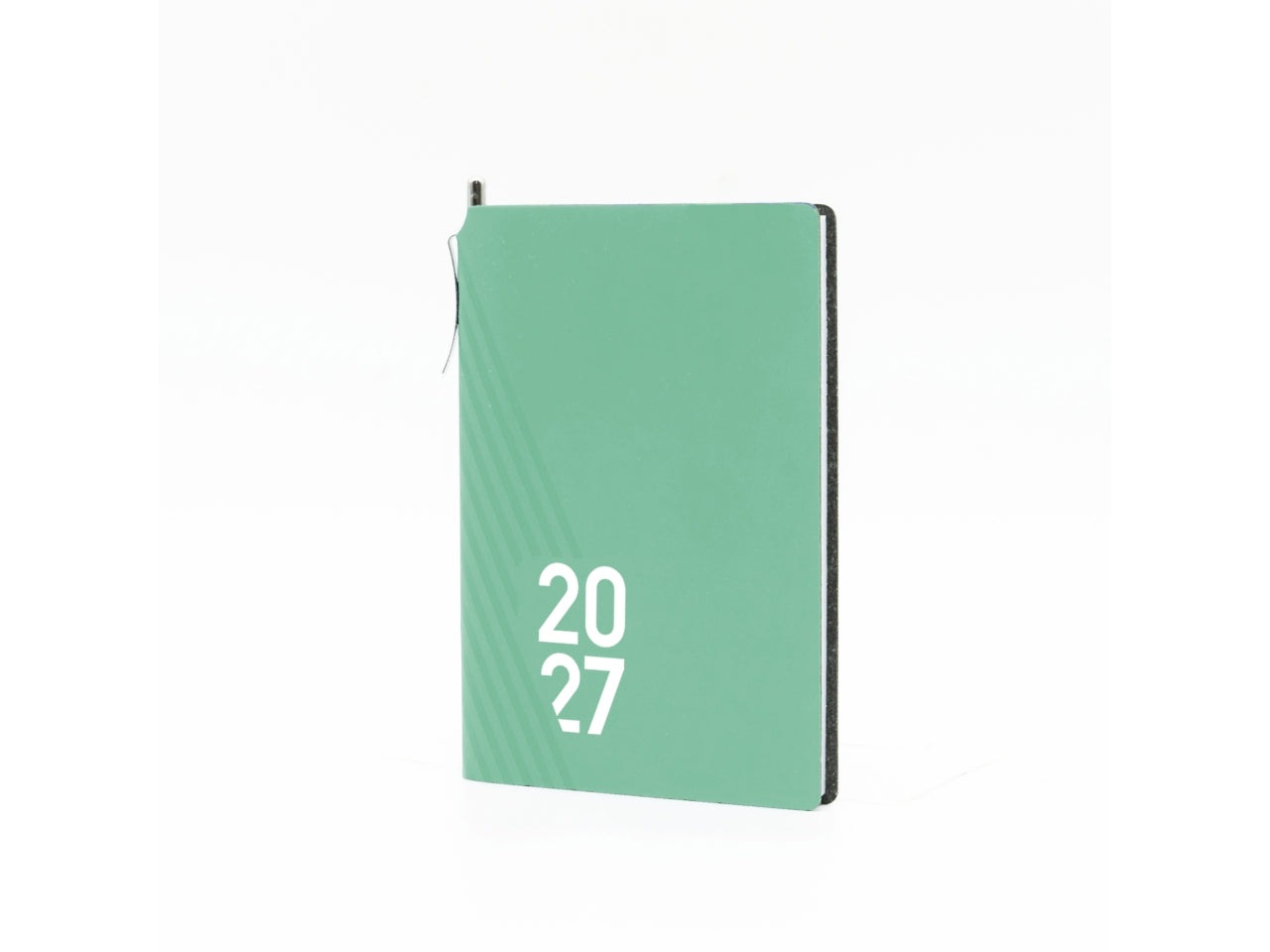 Agenda tascabile Kairos 2027 bigiornaliera 8x12,5cm in cuoio rigenerato, colori assortiti