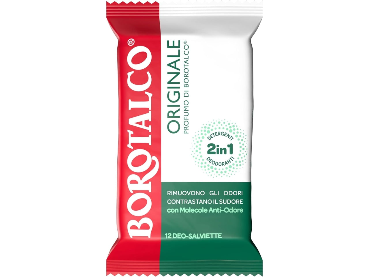Borotalco deo salviette originale set da 10 salviette