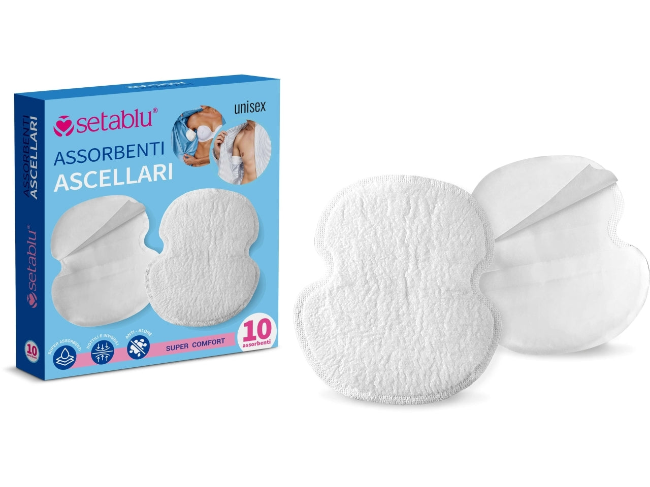 Assorbenti ascellari salva abiti set da 10 assorbenti
