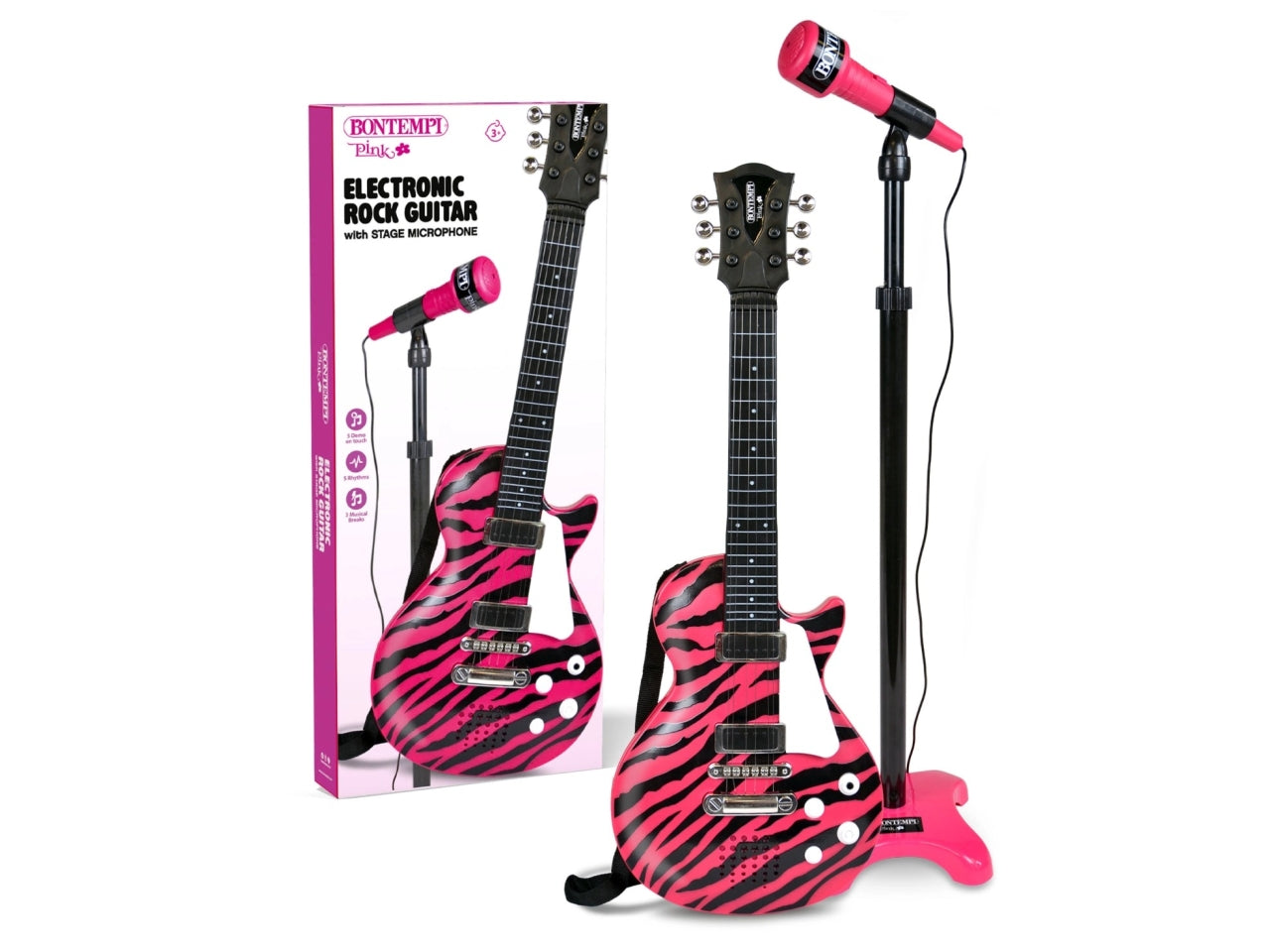 Chitarra elettronica con microfono da palco