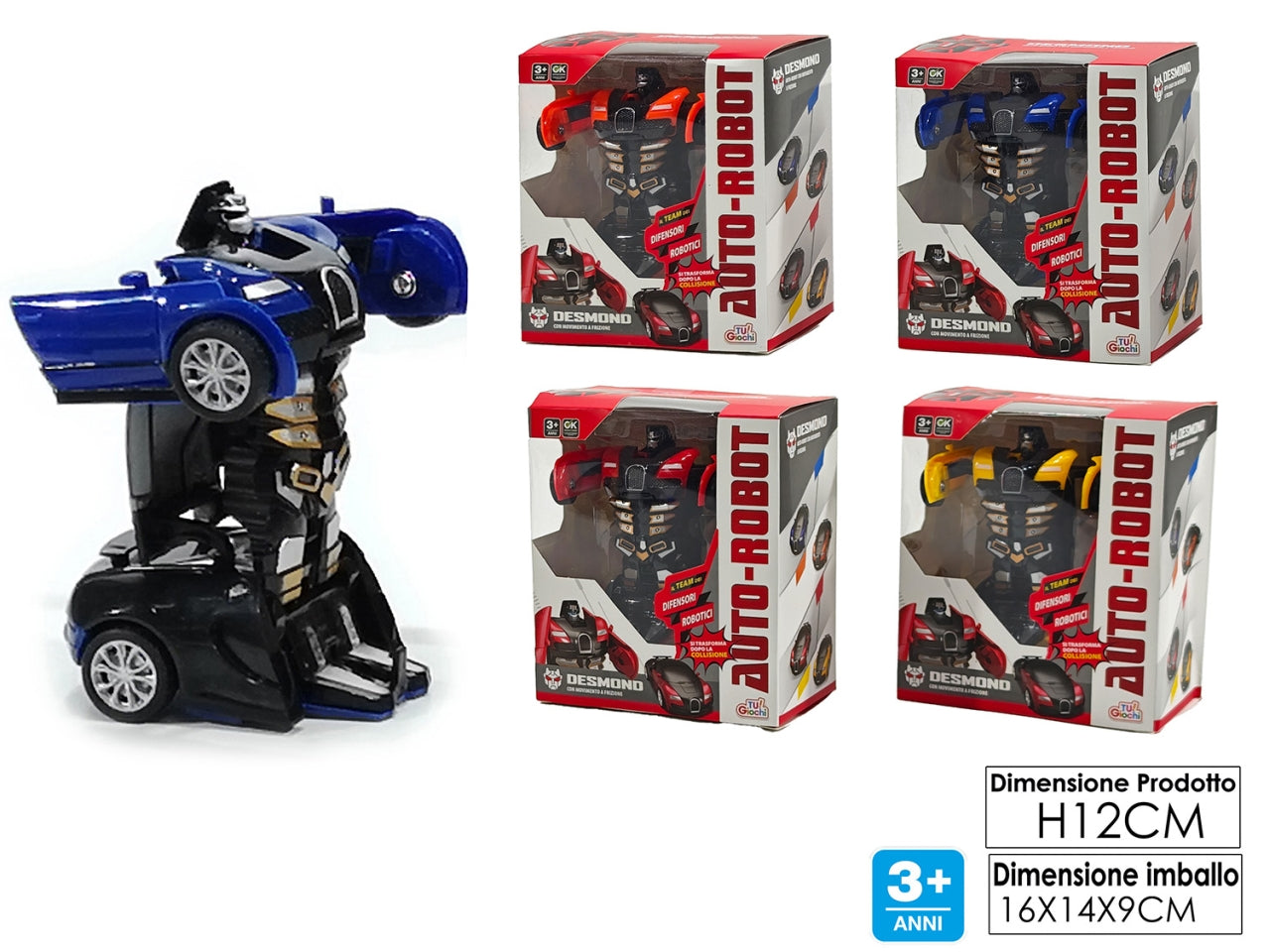 Robot trasformabile in 4 assortimenti
