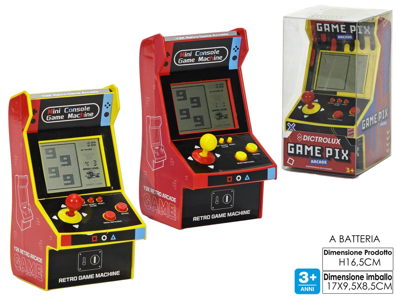 Videogioco portatile a batteria in 3 assortimenti