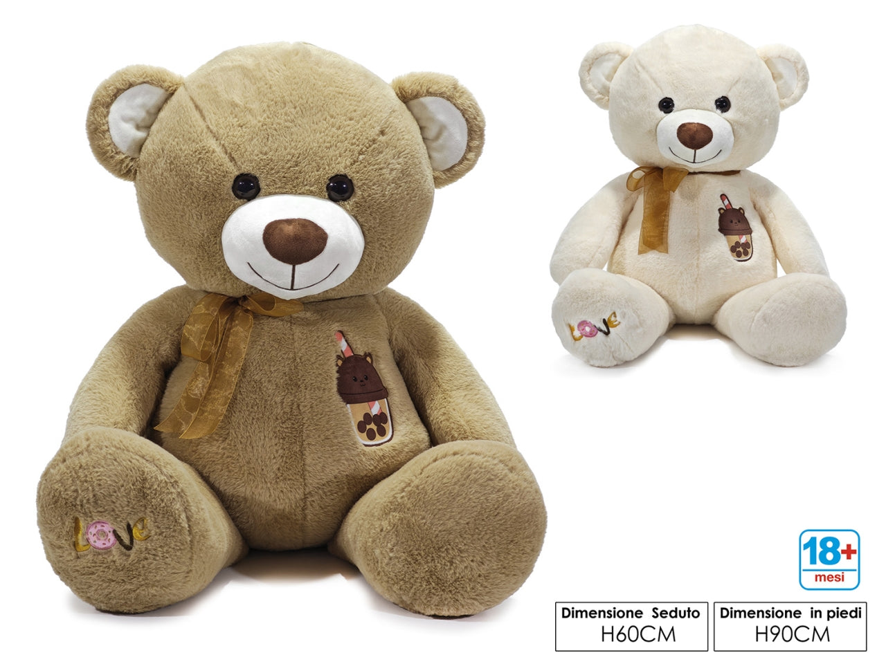 Orso Morbidosi con fiocco 65cm