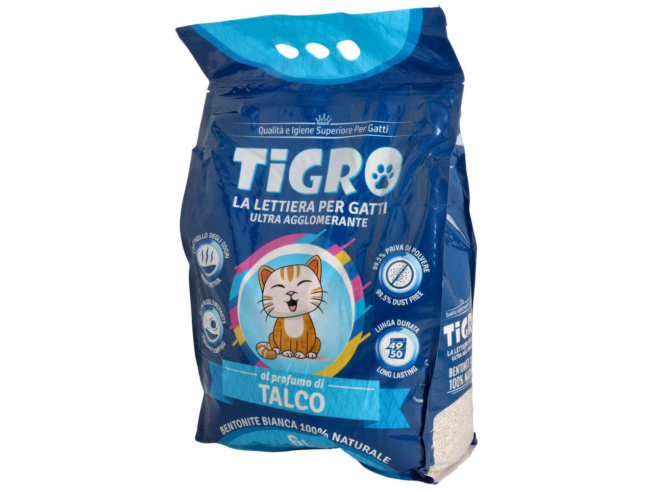 Tigro lettiera per gatti 6lt talco