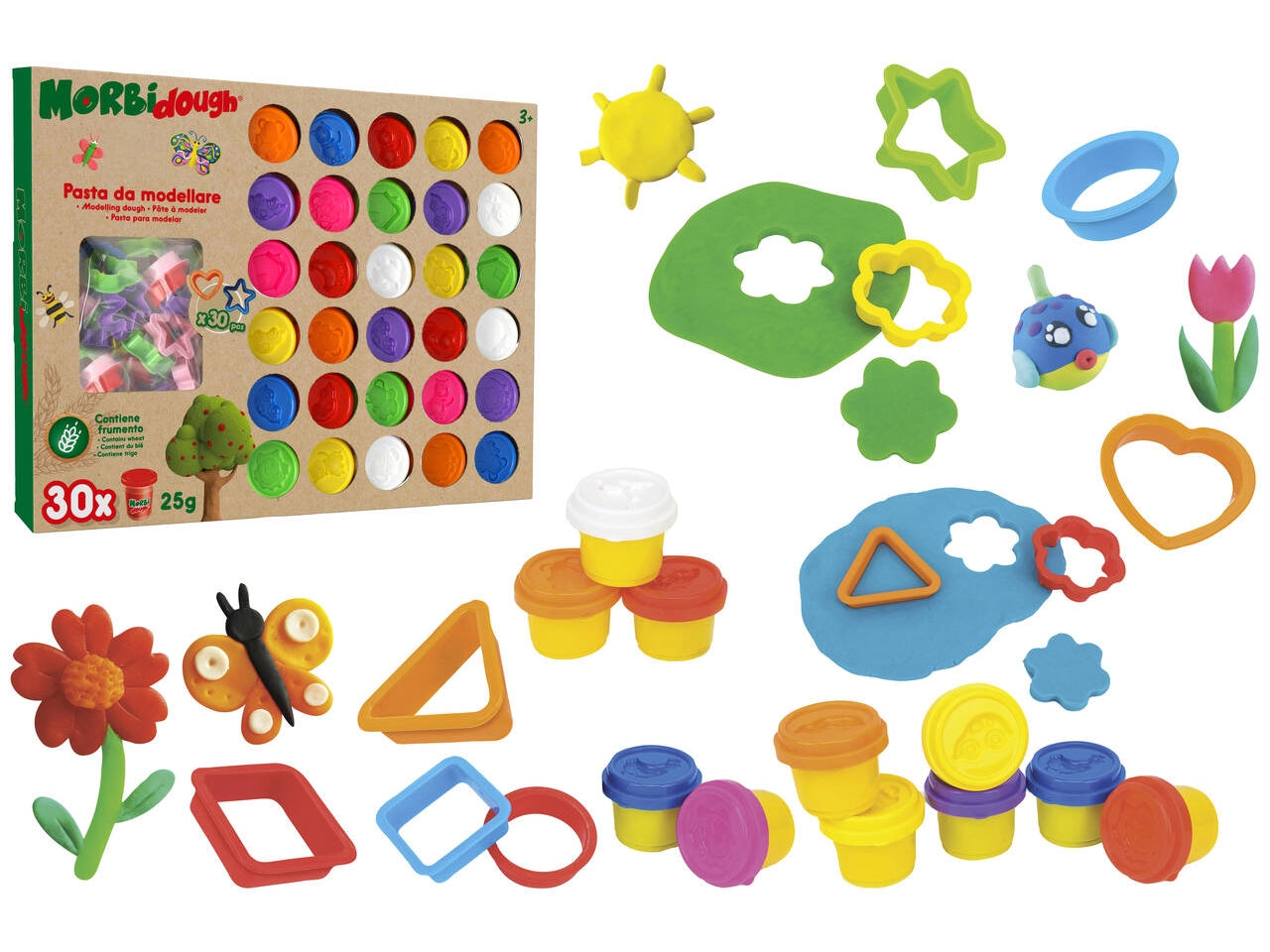 Morbidough morbido 30x25gr con 30 accessori