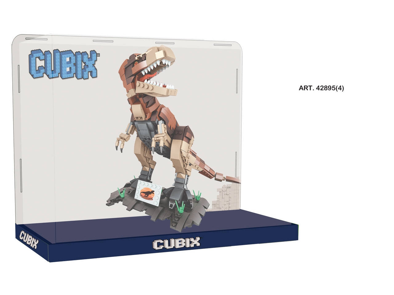Cubix dinosauro 18x15,5x43cm in 2 assortimenti