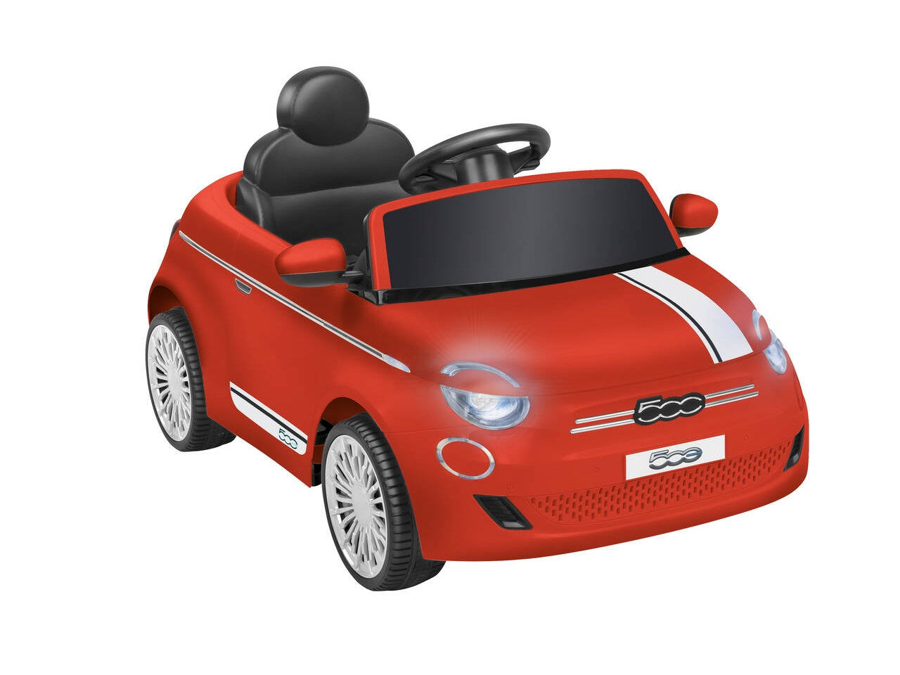 Auto Fiat 500 con radiocomando 12,6v 4,5ah rossa