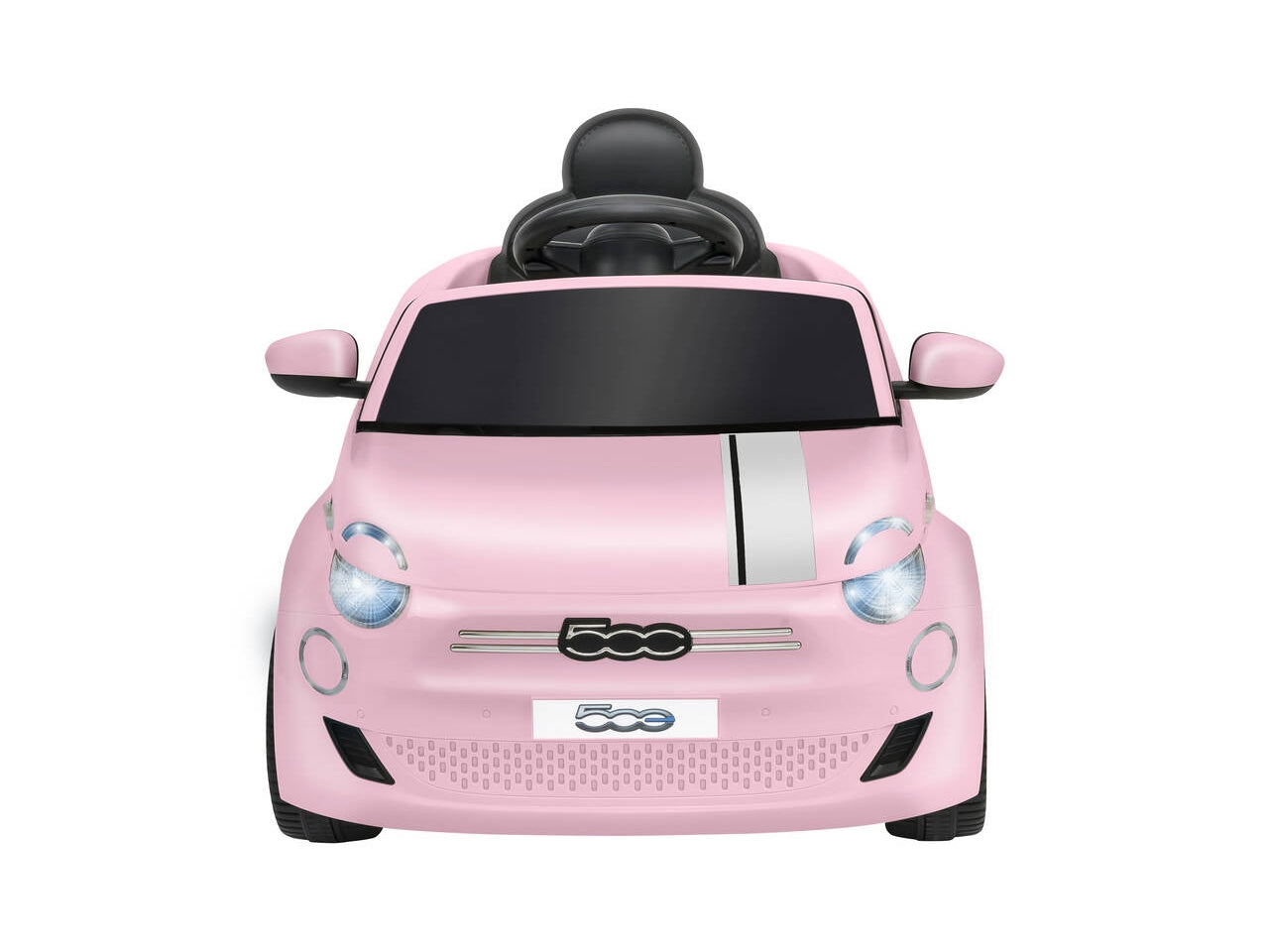 Auto Fiat 500 con radiocomando 12,6v 4,5ah rosa