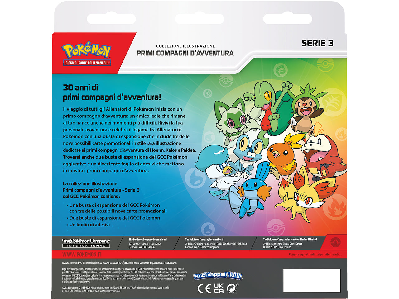 Pokemon collezione illustrata Primi Compagni d'Avventura serie 3 Â£