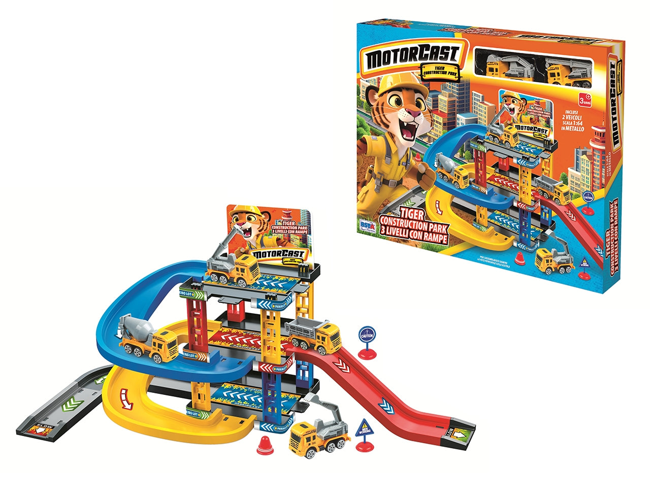 Motorcast garage con 2 automezzi die cast
