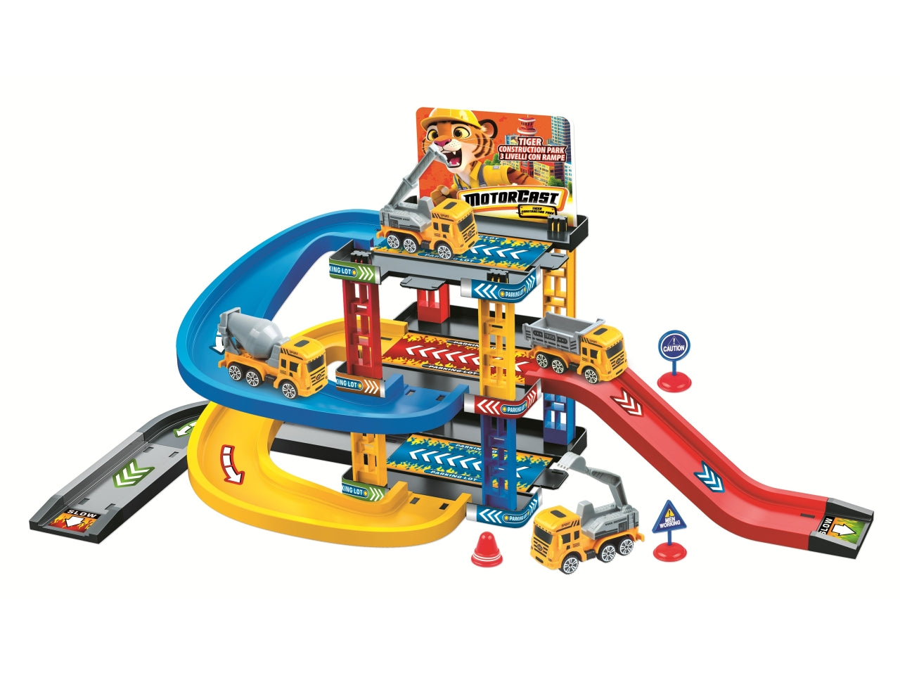 Motorcast garage con 2 automezzi die cast