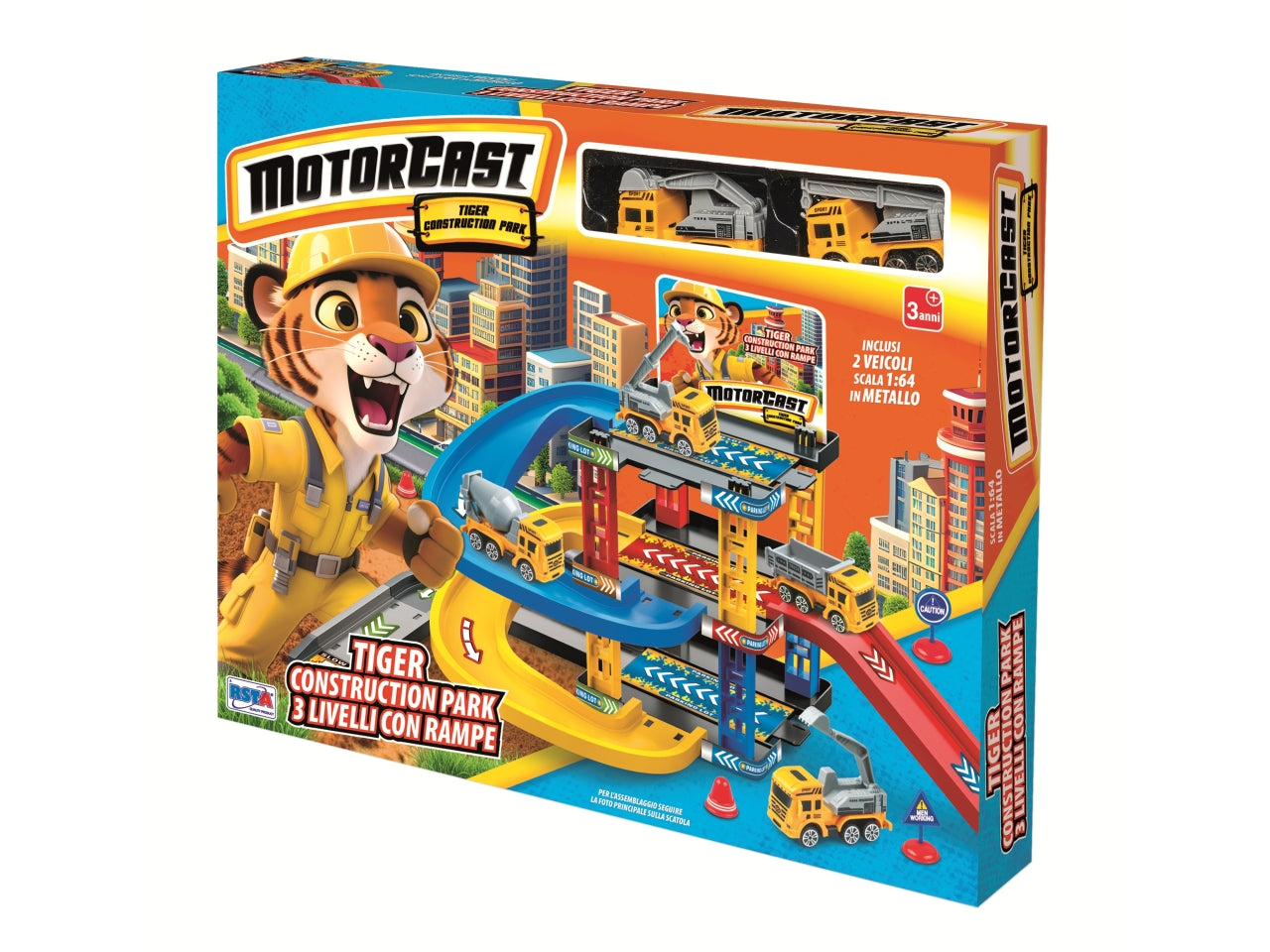 Motorcast garage con 2 automezzi die cast