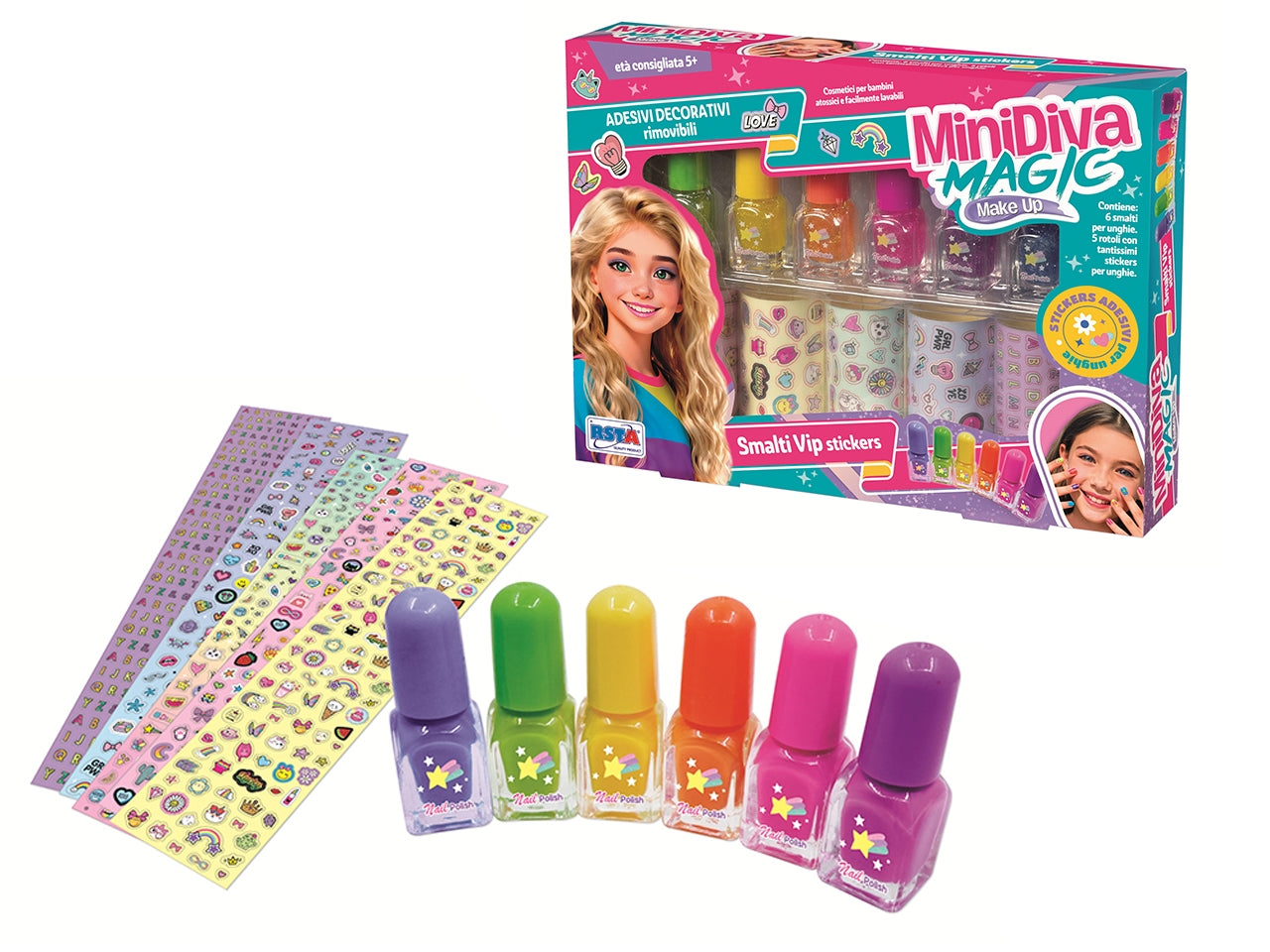 Set minidiva magic cosmetici 6 smalti