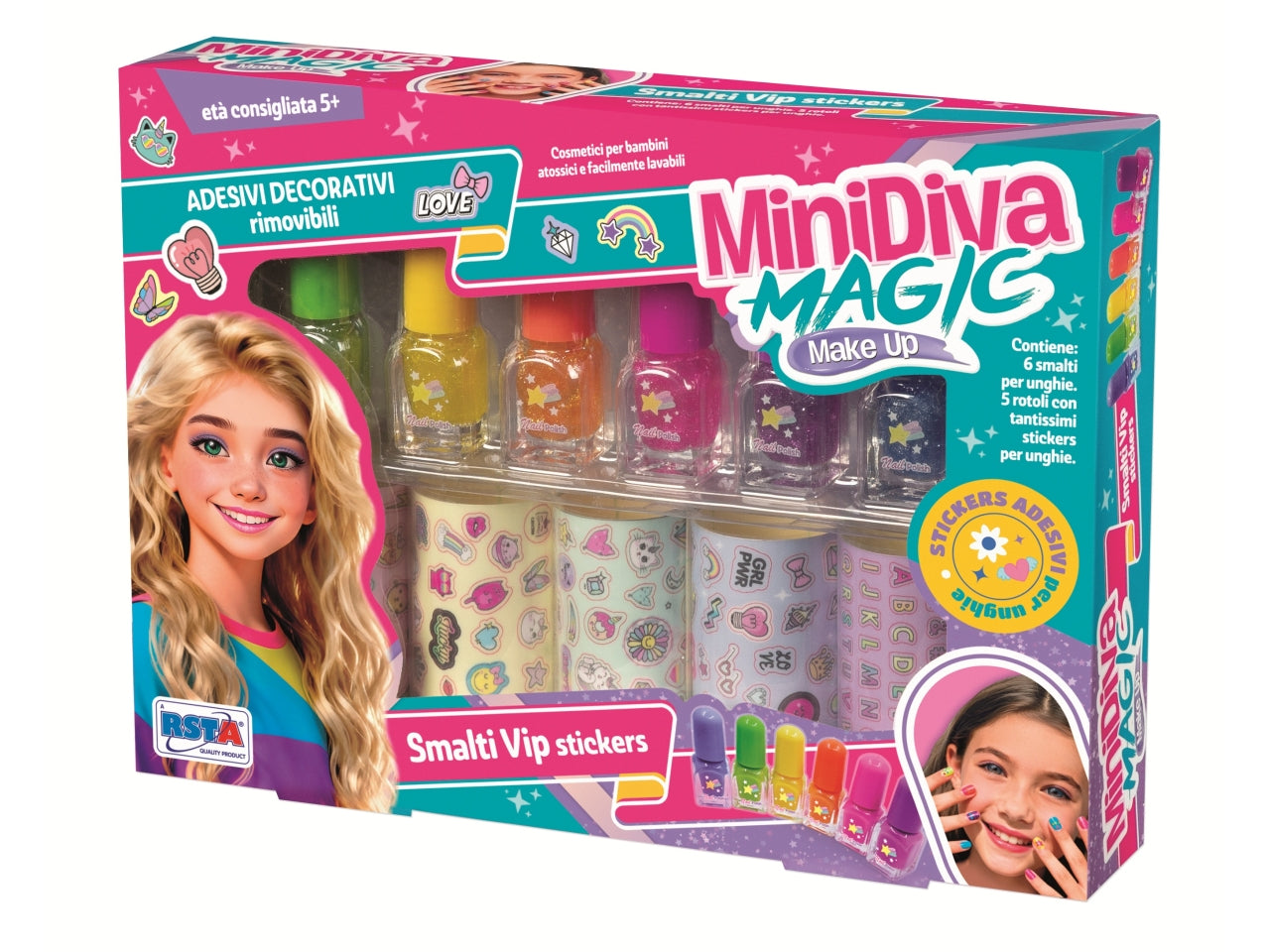 Set minidiva magic cosmetici 6 smalti