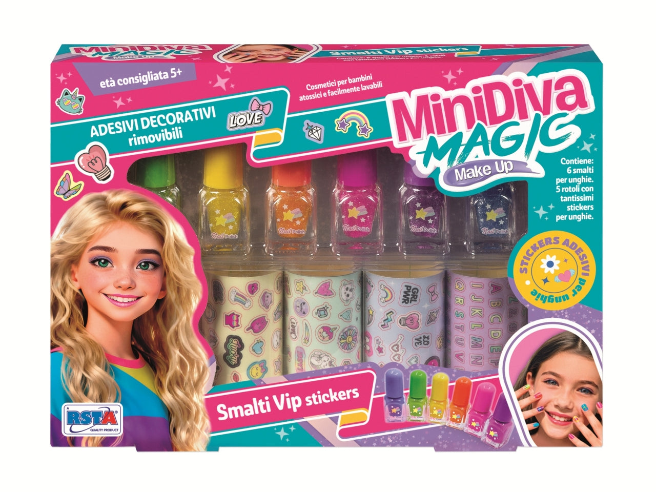 Set minidiva magic cosmetici 6 smalti