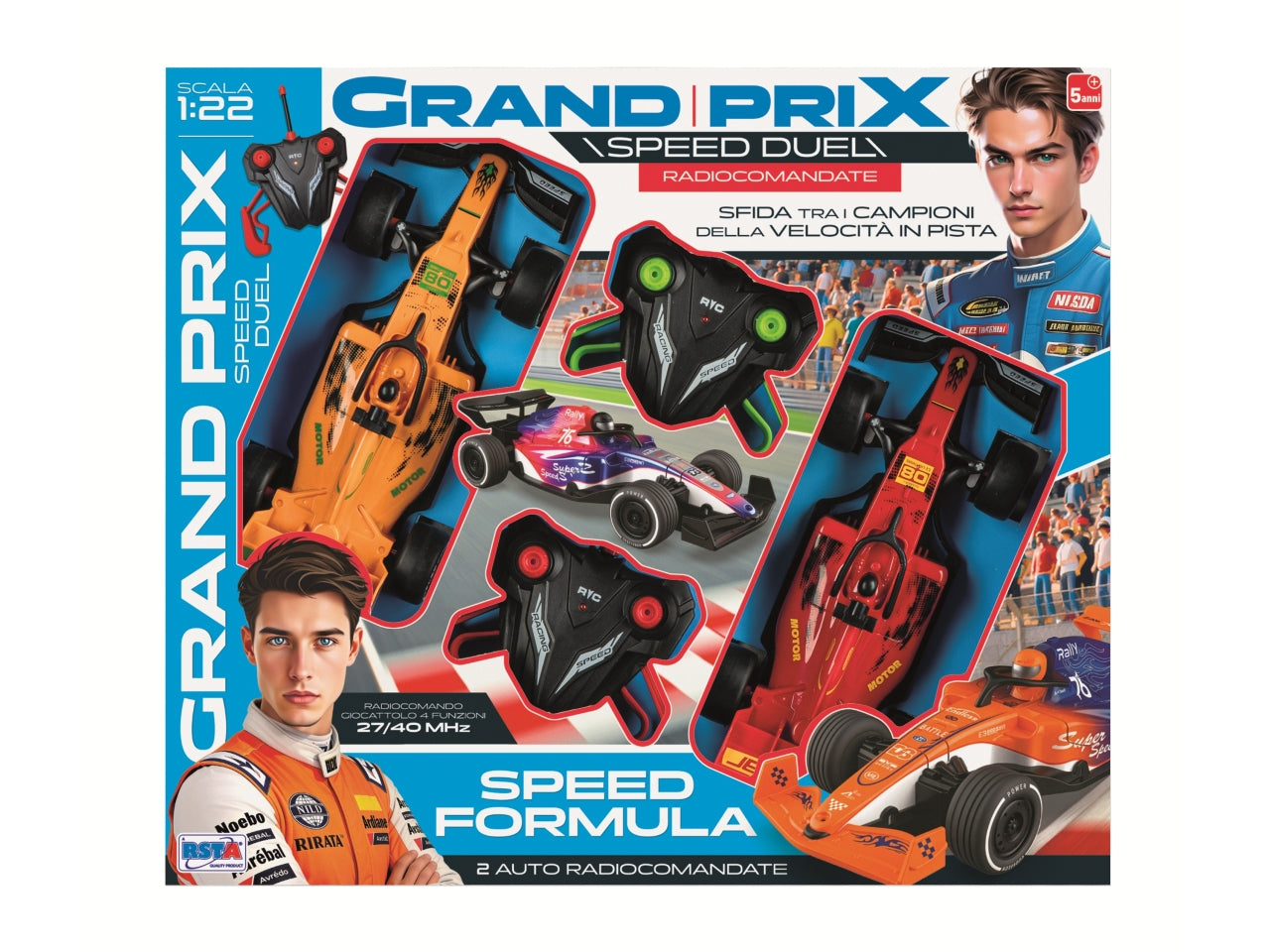 Playset 2 auto formula radiocomandate con 4 funzioni