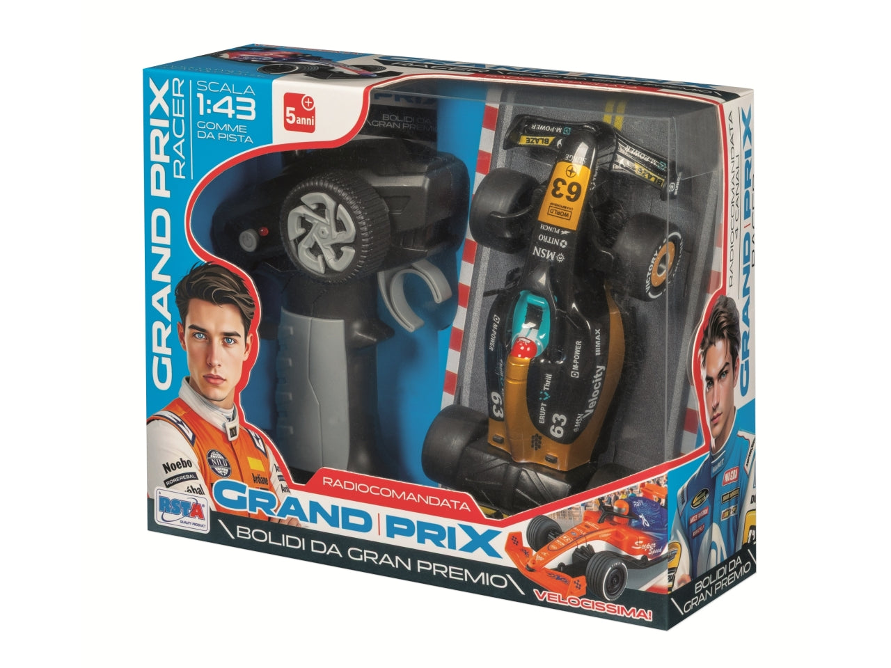 Mini radiocomando formula racer, 4 funzioni in 3 assortimenti