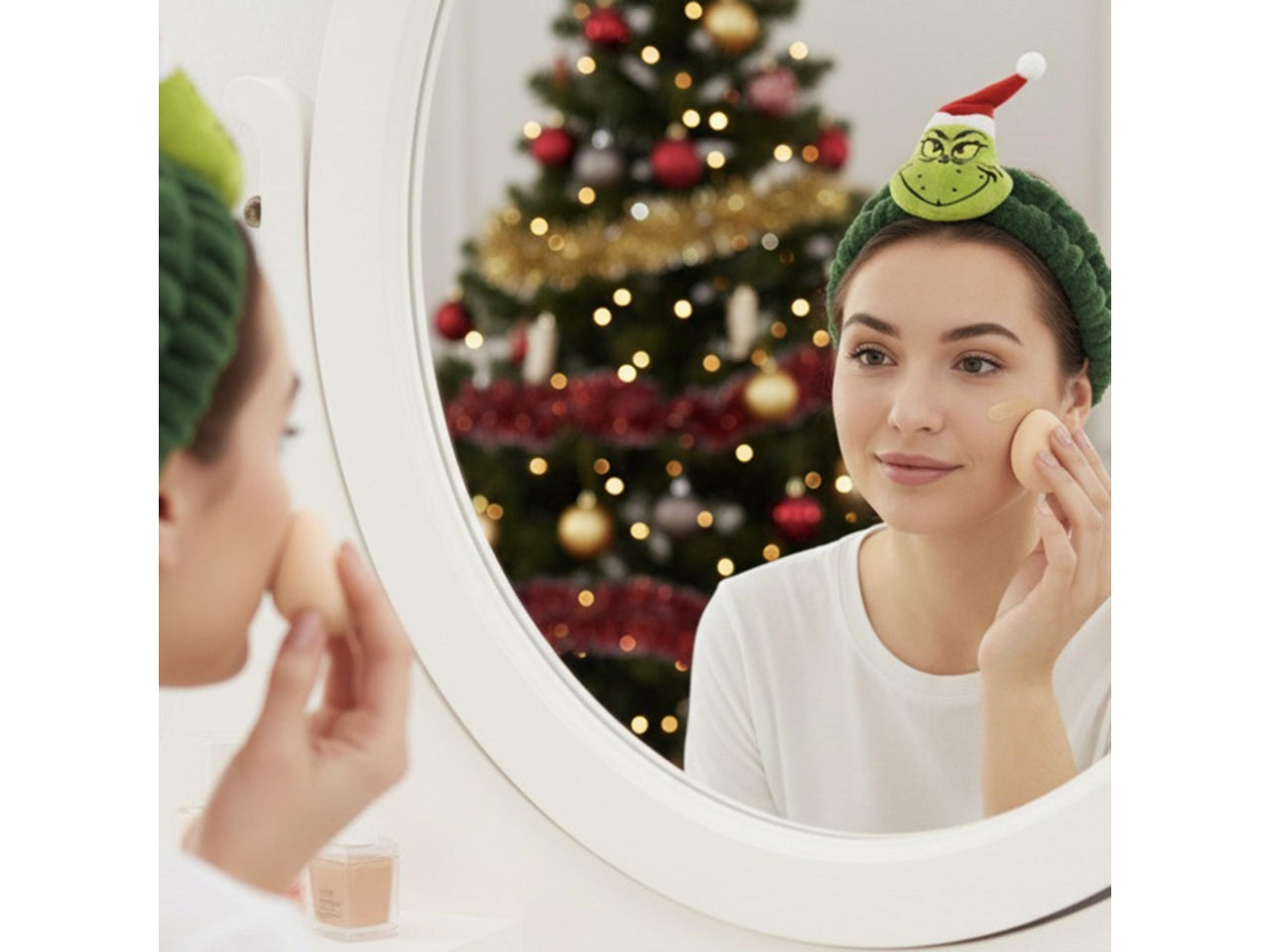 The grinch fascia da trucco in spugna
