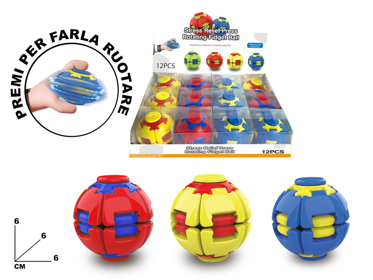 Fidget palla rotante ball rotating