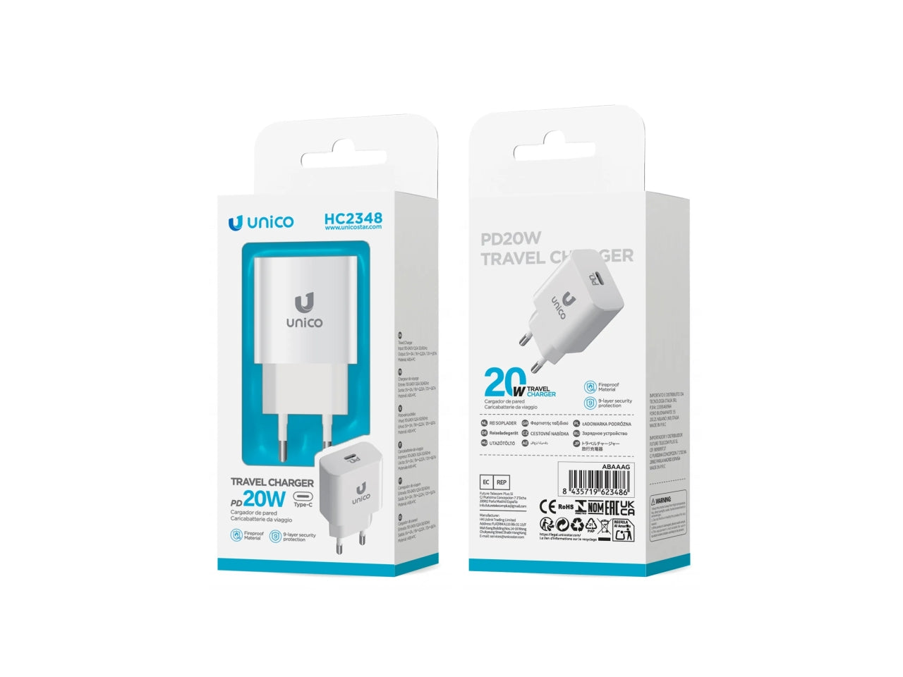 Caricabatteria type-C PD20W bianco